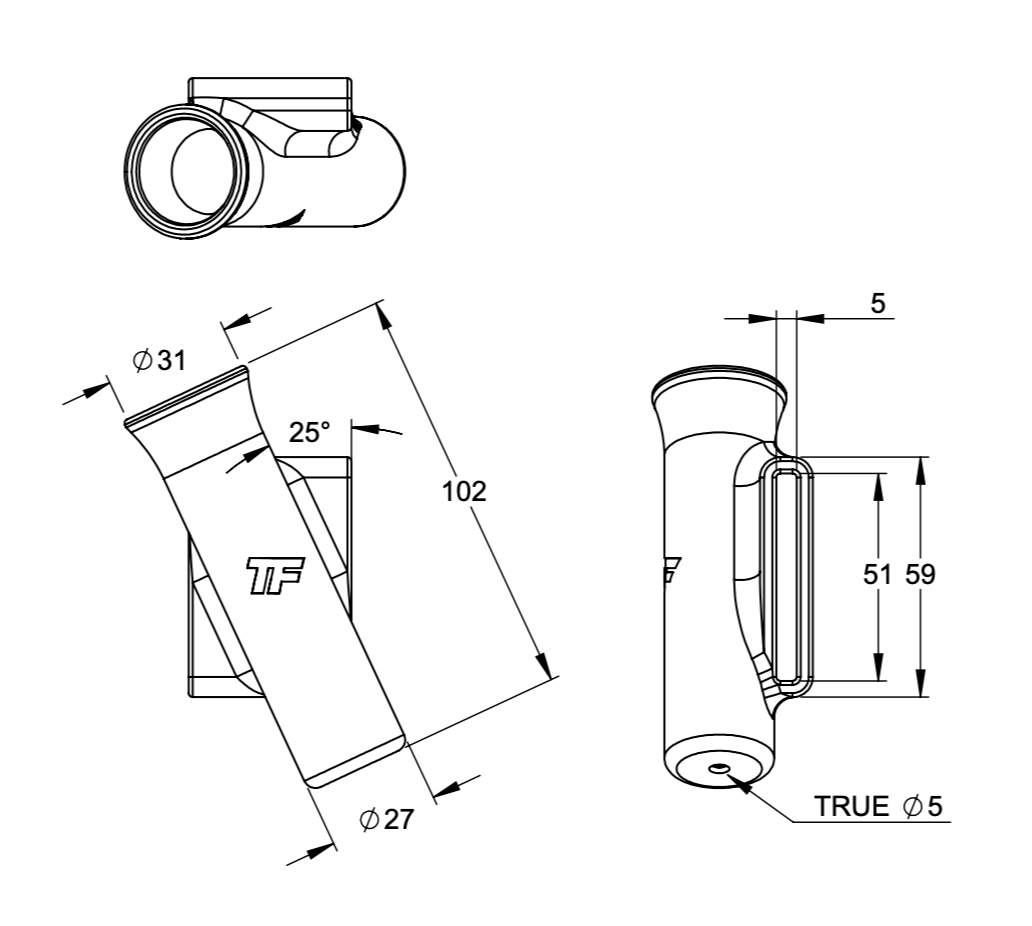 Throw Flasher Holster - Black